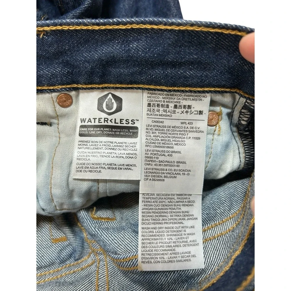 Levi's Men 501 XX Shrink To Fit STF Rigid Dark Wash Straight Leg Jeans W 29 L 34